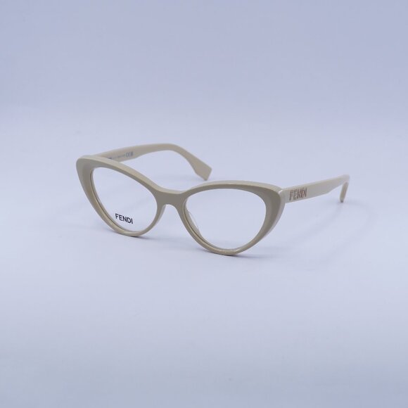 🕶️ New Fendi FE50075I 057 Eyeglasses - Shiny Beige Frame 53mm